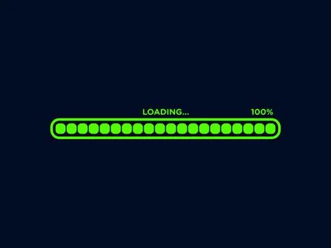 Loading Progress Bar Icon Vector Template Stock Illustration