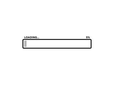 Loading Progress Bar Icon Vector Template 스톡 일러스트