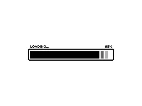 Loading Progress Bar Icon Vector Template 스톡 일러스트