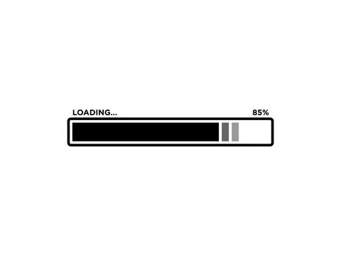 Loading Progress Bar Icon Vector Template Ilustración de archivo
