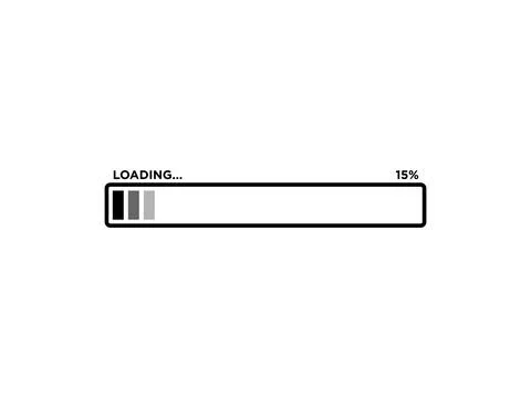 Loading Progress Bar Icon Vector Template Stock Illustration