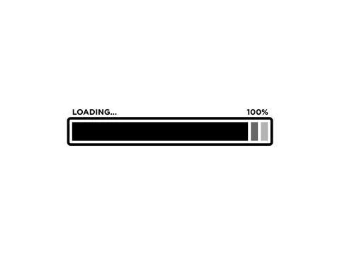 Loading Progress Bar Icon Vector Template 스톡 일러스트