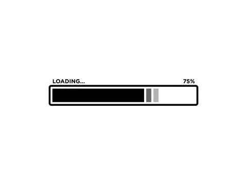 Loading Progress Bar Icon Vector Template Illustrazione stock