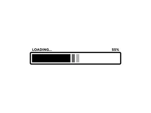 Loading Progress Bar Icon Vector Template Ilustración de archivo