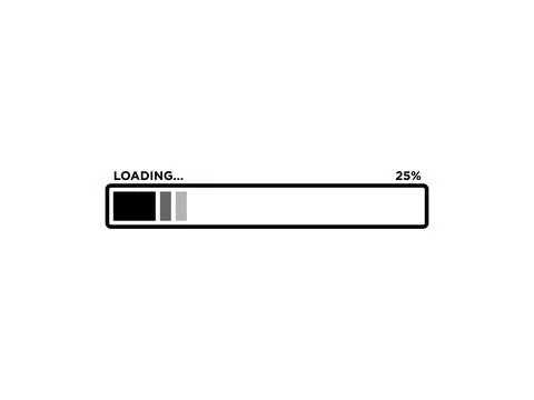 Loading Progress Bar Icon Vector Template Ilustración de archivo