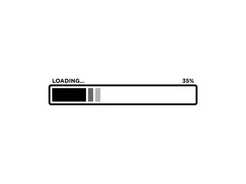 Loading Progress Bar Icon Vector Template Illustrazione stock