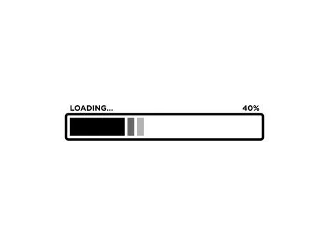 Loading Progress Bar Icon Vector Template Ilustración de archivo