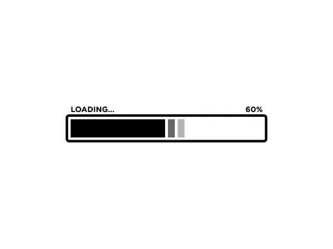 Loading Progress Bar Icon Vector Template Stock Illustration