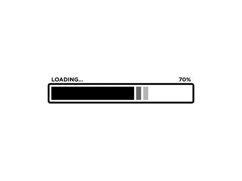 Loading Progress Bar Icon Vector Template Stock Illustration