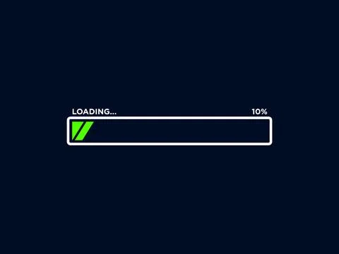 Loading Progress Bar Icon Vector Template Illustrazione stock