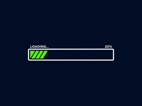 Loading Progress Bar Icon Vector Template 스톡 일러스트