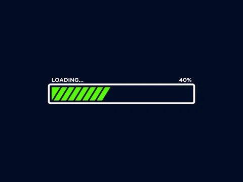 Loading Progress Bar Icon Vector Template Ilustración de archivo