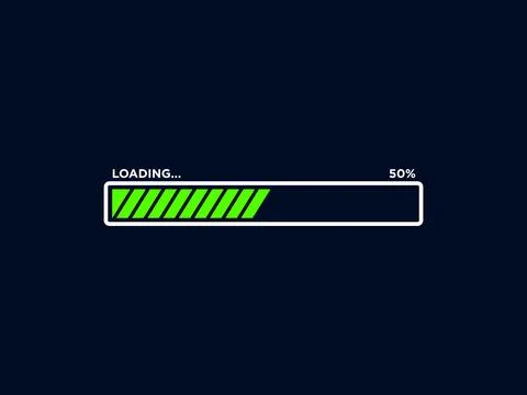 Loading Progress Bar Icon Vector Template Ilustración de archivo