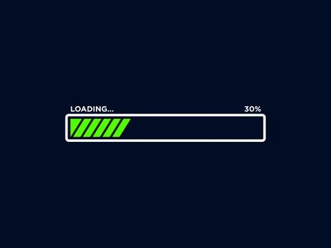 Loading Progress Bar Icon Vector Template 스톡 일러스트