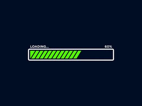 Loading Progress Bar Icon Vector Template Stock Illustration
