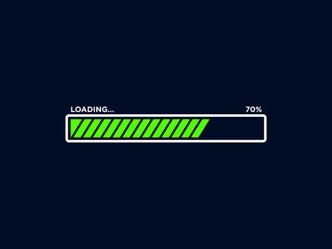Loading Progress Bar Icon Vector Template Illustrazione stock