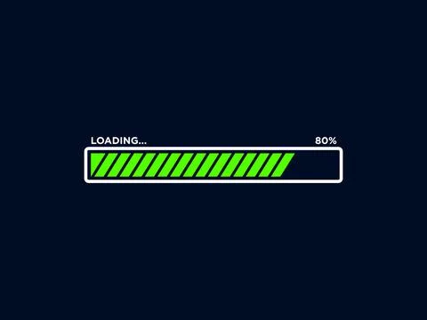 Loading Progress Bar Icon Vector Template Stock Illustration