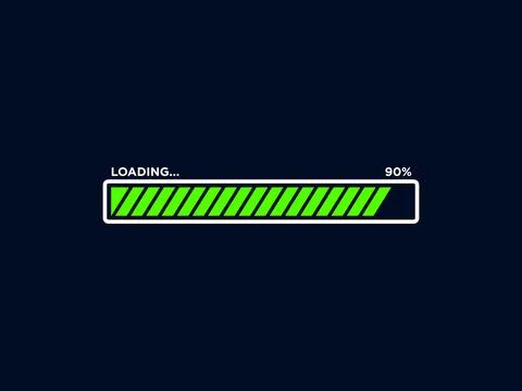 Loading Progress Bar Icon Vector Template Ilustración de archivo