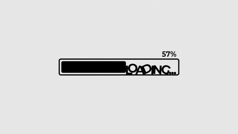 Loading progress bar knocking down letters animation Stock Footage 337059602