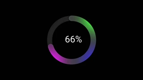 Loading Progress Bar with Percentage and Circular Ring. Video stock 314061366