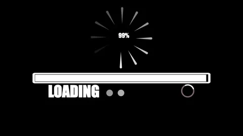Loading progress bar with percentage counter and status text 動画素材 331526688