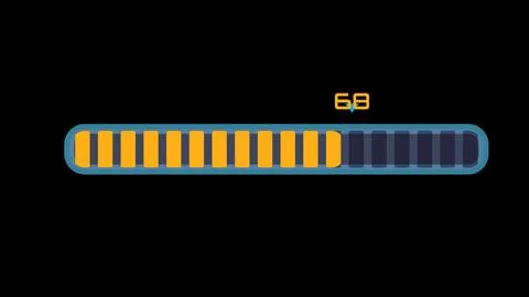 Loading progress bar showing 68 percent status Stock-Illustration