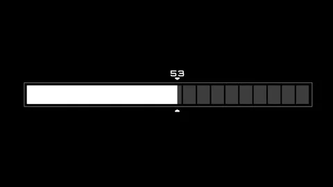 Loading progress bar showing data transfer status at 62 percent Stock Footage 336859713