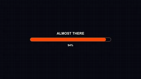 Loading progress bar shows video cutting process nearing completion at 100 .. Stock Footage 325885817