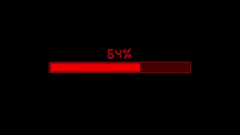 Loading progress bar with text percentage from 0 to 75 animation Stock Footage 321478600
