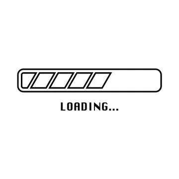 Loading Progress Bar Vector Illustrazione stock