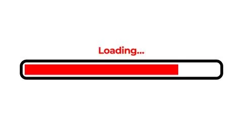 Loading progress bar vector on white background Stock Illustration