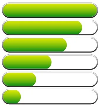 Loading, progress bars, indicators. Levels from low to high. editable vector Stock Illustration