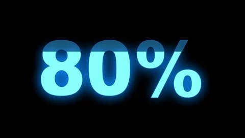 Loading progress - big thick numbers with percentage wiping, alpha mask inclu Stock Footage 108272370