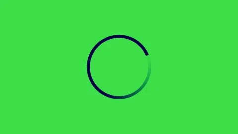 Loading progress circle animation on green screen background for video projects Stock Footage 329964742