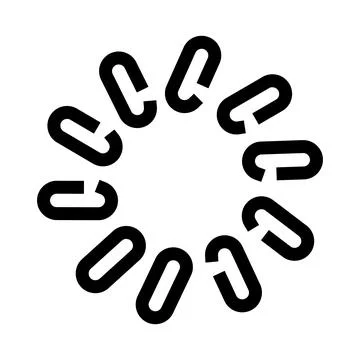 Loading progress circle with buffering spinner icon イラスト素材