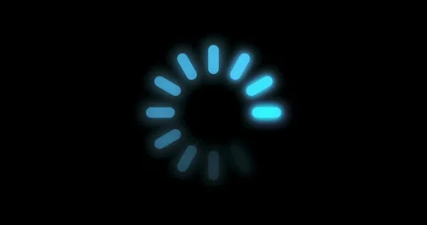 Loading Progress Circle Glowing Bar Infinite Cycling Loop Stock Footage 315502951
