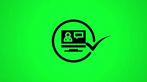Loading progress circle with icon representing online education or profile .. Stock Footage 346497969
