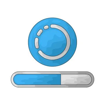 Loading progress illustration Stock Illustration