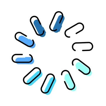 Loading progress indicator with rotating elements 스톡 일러스트