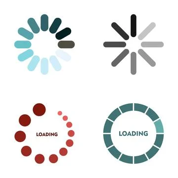 Loading progress indicators for user interface designs 스톡 일러스트