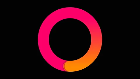 Loading, progress or buffering spinning icon on black background, 3d rendering Stock Footage 86766689