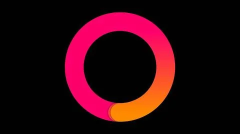 Loading, progress or buffering spinning icon on black background, 3d rende... Stock Photos