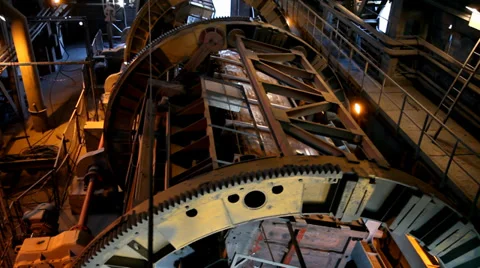 Loading railway car Cement factory Stock Footage 33828323