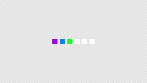 Loading rainbow blocks, looping animation with alpha channel Stock Footage 163372032