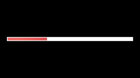 Loading red bar isolate on a black background.  Vídeo Stock 128628317
