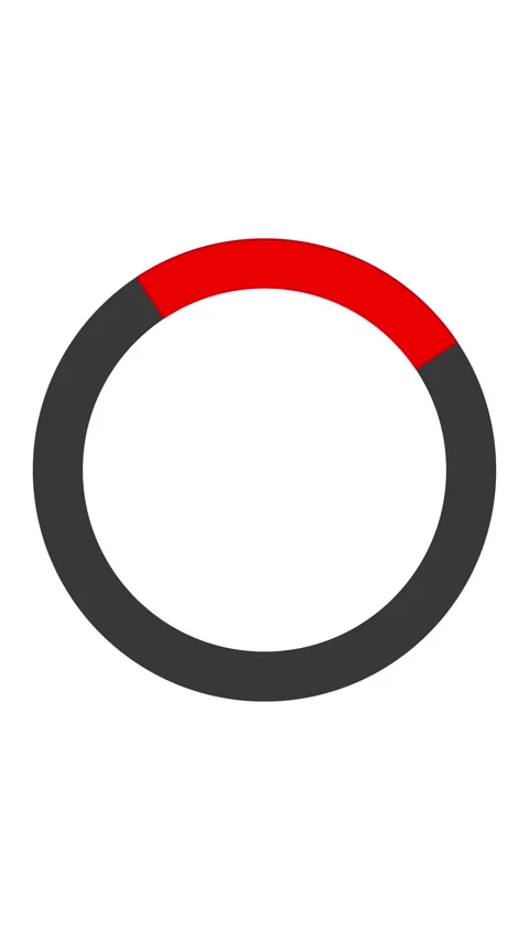 Loading Red circle animated on white background 4k Stock Footage 322966553