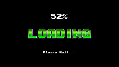 Loading Retro 3D 8 Bit Screen Loop  Stock Footage 283912252