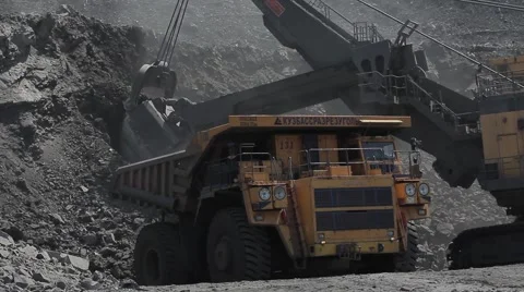 Loading of rocks to dump truck Stock Footage 45807904