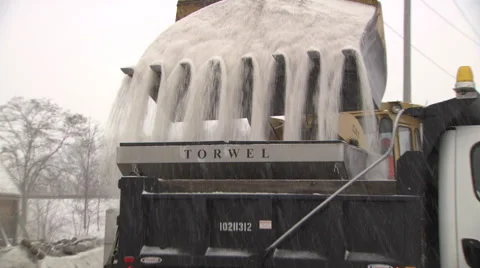 Loading up the salt truck Stock Footage 46719236