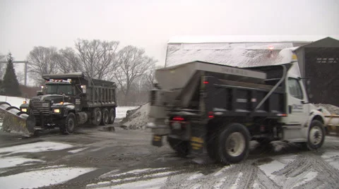 Loading salt truck Stock Footage 46719249